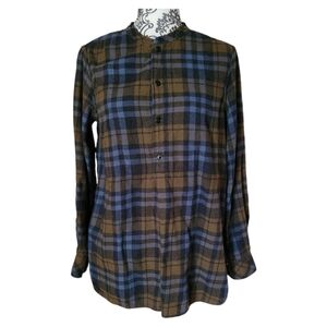 Aritzia Golden by TNA oversized plaid flannel shirt size small